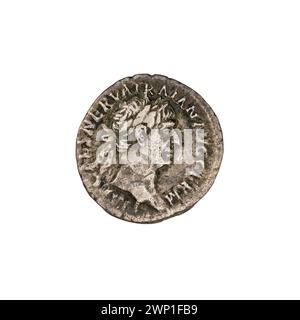 Denar; 98-99 (98-00-00-98-00-00); Rom (Italien), Trajan (römischer Kaiser - 53-117), Trajan (römischer Kaiser - 53-117) – Ikonographie, Denar Stockfoto