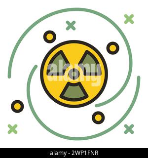 Atombombe im Galaxy Vektor Konzept farbiges Symbol oder Designelement Stock Vektor