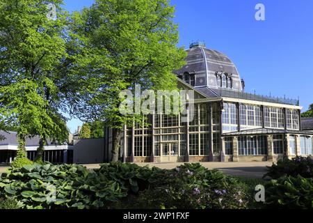 Die Teestuben in den Pavilion Gardens, Spa Town of Buxton, Peak District National Park, Derbyshire, England, Großbritannien Stockfoto