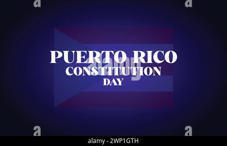 Puerto Rico Constitution Day mit Illustration der USA-Flagge Stock Vektor