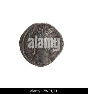 Denarmünzen, die zwischen 163 und 164 n. Chr. während der Herrschaft von Marcus Aurelius geprägt wurden und im Römischen Reich als Silberwährung verwendet wurden. Stockfoto