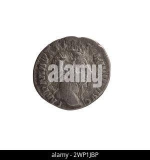 Denarmünzen, die zwischen 161 und 162 n. Chr. während der Regierungszeit des römischen Kaisers Marcus Aurelius geprägt wurden und als Silberwährung im Römischen Reich dienten. Stockfoto