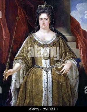 KÖNIGIN ANNE (1665–1714) britische Monarin um 1702 Stockfoto