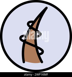 Symbol „Follikel Shine Concept Color“. Glänzendes Haar mit Keratin-Effekt-Piktogramm. Einfaches Symbol Für Haarfollikel. Abbildung Des Isolierten Vektors. Stock Vektor