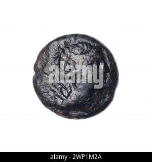 Braune Münze; Pantikapaion; Anfang des ersten Jahrhunderts v. Chr. (-100-00-00--91-00-00); Artemida (Mitol. Stockfoto
