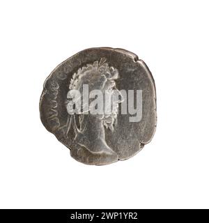 Denar; Lucius Werus (130-169; römischer Kaiser 161-169); 166 (166-00-00-166-00-00); Stockfoto