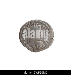 Silberdenar, ausgestellt 147-148 unter Kaiser Antoninus Pius, Teil der offiziellen römischen Währung. Stockfoto