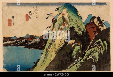 Drucknummer 11 in der Serie Tōkaidō 53 Stationen, die den Hakone-See (Kosui no zu) darstellen, ein Geschenk an das Museum und Teil der japanischen Kunstsammlung. Stockfoto