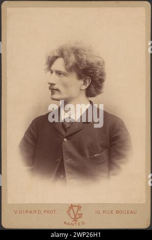 Porträt von Ignacy Jan Paderewski (1860-1941) (bis zur Taille, 3/4); Girard, Victor (FL. CA 1870-CA 1893), Hutinet, D. (Paris 1889 oder 1890 (1889-00-1890-00); Paderewski, Ignacy Jan (1860-1941), Paderewski, Ignacy Jan (1860-1941)-Ikonographie, Paderewski, Paderewski, Paderewski, Paderewski, Paderewski, Ignacy Jan (1860-1941)-Sammlung, Französisch (Kultur), Komponisten, Musiker, Pianisten, Porträts, Männerporträts, Männerporträts Testamentsaufzeichnung (Provenienz) Stockfoto