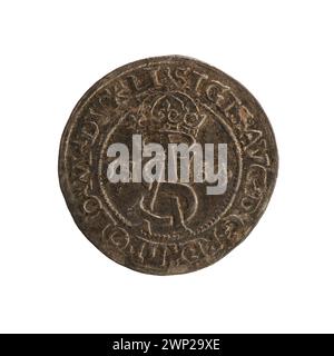 Litauischer Trojak, ausgestellt 1564 unter König Zygmunt II. August mit Gravur von Gabriel Tar O, Teil der offiziellen Polnisch-litauischen Prägung. Stockfoto