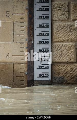 Überschwemmung des Ebro-Flusses durch Saragossa, Aragonien, Spanien Stockfoto