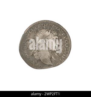 Denar; Trajan (53-117; römischer Kaiser 98-117); 112-117 (112-00-00-117-00-00); Step, Heads, plater, Lorbeerkränze Stockfoto