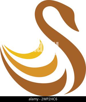Swan logo Template Vector Illustration Design Stock Vektor