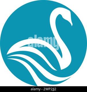 Swan logo Template Vector Illustration Design Stock Vektor
