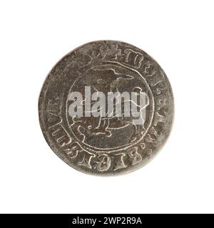 Der litauische Pfennig wurde 1509 während der Regierungszeit von König Zygmunt I. Stary von Polen (1506–1548) geprägt und diente als Währung im Polnisch-litauischen Reich. Stockfoto