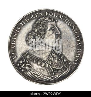 Medaillen-Kronentaler; W ADys AV Waza (polnischer König; 1632-1648), Höhn, Johann (ca. 1607-1664; St.); 1635 (1635-00-00-1635-00);der Orden der Goldenen Runa, Sobański, Kazimierz (1859-1909), Sobański, Kazimierz (1859-1909) - Sammlung, Waza (Wappen), Władysław IV Waza (König von Polen - 1595-1648), Władysław IV Waza (König von Polen - 1595– 1648) - Ikonographie, Engel, Geschenk (Provenienz), königliche Wappen, komplexe Wappen, Wappen, Wappen, Orden Orden, Orden, Orden, Orden, Orden von Polen Büsten, Medaillentaler Stockfoto