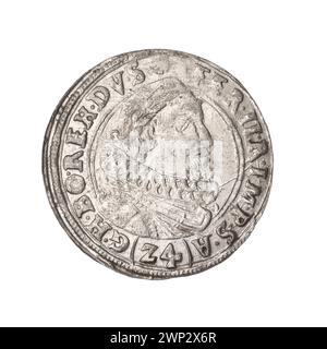 24 Krajcary; Ferdinand II. Habsburg (römisch-deutscher Kaiser; 1617-1637); 1622 (1622-00-00-1622-00); Ferdinand II. (Römisch-deutscher Kaiser - 1617-1637), Ferdinand II. (Römisch-deutscher Kaiser - 1617-1637) - Ikonographie, Habsburg (Familie), Buchstaben D-A, A, Stadtmünzen, Schlesischer Adler, Büste, Männerbüste, Männerbüste im Kerza, Männerbüste im Lorbeerkranz, Herrscherbüste, Männerportrait rechts, Porträts, Herrscherporträts Stockfoto