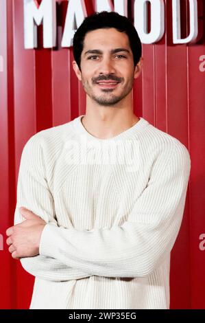 Chino darin beim Photocall zur Netflix-Serie Mano de hierro / mit eiserner Hand / Iron Reign im Hotel Thompson. Madrid, 05.03.2024 *** Chino darin beim Fotobesuch für die Netflix-Serie Mano de hierro mit eiserner Hand Iron Reign im Hotel Thompson Madrid, 05 03 2024 Foto:xDyDxFotografosx/xFuturexImagex mano 4314 Stockfoto