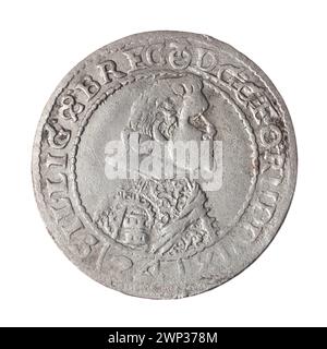 24 Krajcary; Jerzy Rudolf (KSI Legnica-Brzeski; 1595-1653); 1623 (1623-00-1623-00); Jerzy Rudolf (Prinz Legnica - 1595-1653), Jerzy Rudolf (Prinz Legnica - 1595-1653) – Ikonographie, Piastów (Familie), Herzogtum Brest (Wappen), das Herzogtum Legnica -Brzeskie (Porträts, Waffendarstellung, Paradna) vierspuriges Wappen, Schilde, Wappen, Wappen unter der Mitte des Prinzen Stockfoto