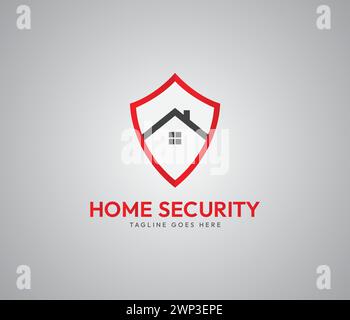 Home Security Logo, Shield Logo Vector Template Design Stock Vektor