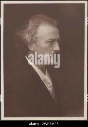 Porträt von Ignacy Jan Paderewski (1860-1941) (buste en Trois Quarts); unbekannt, Paszkowski, B. (fl. CA 1915-CA 1918); um 1915 (1900-00-1920-00); Paderewski, Ignacy Jan (1860-1941), Paderewski, Ignacy Jan (1860-1941)-Ikonographie, Paderewski, Ignacy Jan (1860-1941)-Sammlung, Komponisten, Musiker, Pianisten, Polnisch (Kultur), Porträts, Porträts von Männern, Testamentsnachweis (Provenienz) Stockfoto