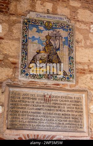 Detail des Innenraums der Kirche unserer Lieben Frau von Barmherzigkeit in der alten Kolonialstadt Santo Domingo, Dominikanische Republik. UNESCO-Weltkulturerbe o Stockfoto