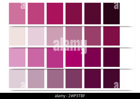 Rosa Palette. Konzept der Farbpalette. Flyer-Design. Vektorabbildung. Rohbild. EPS 10. Stock Vektor