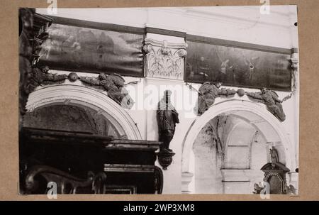 O Yka (Olica, Ukraine). Stiftskirche in. Trinity - Fragment der Arkaden des Kirchenschiffs () aus Gemälden zwischen Pilastern; vor 1927 (1910-00-00-1927-00-00); Bisk Ryszard, Sammlung, Ołyka, Architektur, polnische Architektur, sakrale Architektur, Kirche, polnische Malerei, Innenausstattung, Kauf zur MNW Stockfoto