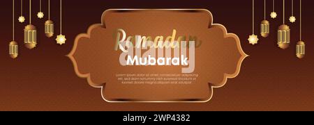 Ramadan Kareem Web Hintergrund Super Sale Banner mit Podium für die Präsentation des Produkts. Ramadan Mega Big Sale Promotion Islamisches Aktionsbanner Stock Vektor