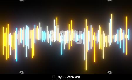 Abstrakter Glühausgleich. Computergeneriertes 3D-Rendering Stockfoto