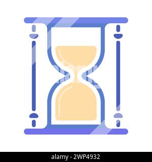 Vektor. Sanduhr-Logo. Business-Symbol. Terminkonzept. Sanduhr Glasvektor. Sanduhrvektor. Stock Vektor
