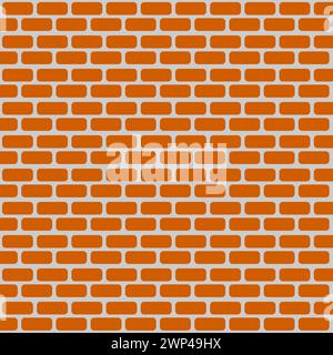 Rote Ziegelwand. Schmirgelstruktur. Vektorabbildung. Rohbild. EPS 10. Stock Vektor