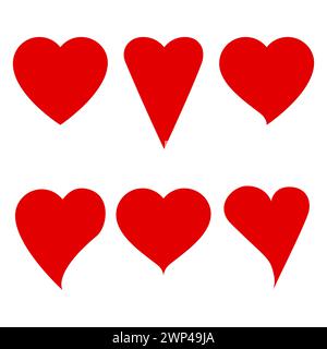 Rotes Herz. Romantischer Hintergrund. Happy valentine Day Hintergrund. Vektorabbildung. Rohbild. EPS 10. Stock Vektor