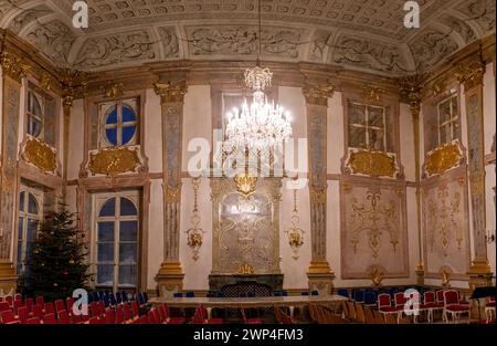 Der Marmorsaal des Schlosses Mirabell ist Austragungsort der Salzburger Schlosskonzerte Stockfoto