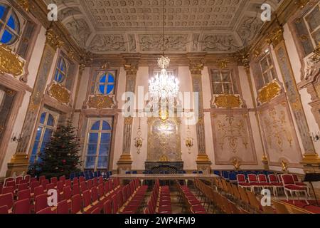 Der Marmorsaal des Schlosses Mirabell ist Austragungsort der Salzburger Schlosskonzerte Stockfoto