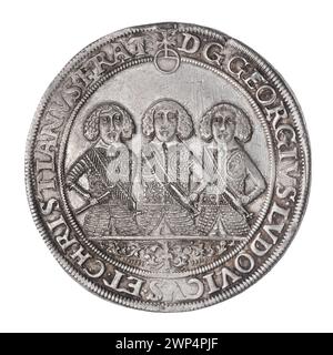 thaler; Jerzy III (ksi Brzesko-Legnicka-Wośowski; 1611-1664), Ludwik IV (KSI Brzesko-Rednicko-Wośców; 1616-1663), Christian (ksi Brzesko-Legnicko-Wośowski; 1618-1672), Pfahler, Christian (fl. 1651-1665); 1657 (1657 1616-00-00-1657 1663-00); Christian (Fürst von Brest-Legnicka-Wołowski-1618-1672), Christian (Fürst von Brest-Legnicki-Wołowski-1618-1672)-Ikonographie, Jerzy III (Fürst von Brest-Legnicka--1611-1664), Jerzy III (Fürst und Legnica-Fürst 1663 - 1611-1664) - Ikonographie, Ludwik IV (Fürst Legnicki - 1616) Stockfoto