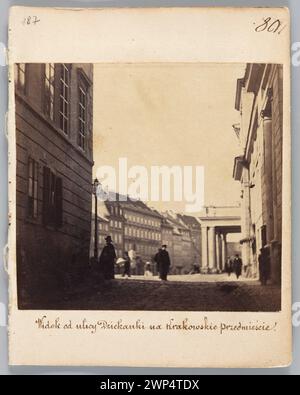 Warschau. 'Blick von der Dziekanki-Straße zur Krakowskie Przedmie' (Blick in Richtung Nacht); Beyer, Karol (1818-1877); 1861-1863 (1861-00-00-1863-00);Dziekanka (Warschau-Straße), Krakowskie Przedmieście (Warschau-Straße), Méyet, Leopold (1850-1912) - Sammlung, Resursa Obywatelska (Warschau), Warschau (Masowische Provinz) Stockfoto