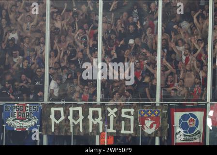 Saint Sebastien, Frankreich. März 2024. © PHOTOPQR/LE PARISIEN/Le Parisien/Arnaud Journois ; SAINT SEBASTIEN ; 05/03/2024 ; FOOTBALL, 05/03/2024/LIGUE DES CHAMPIONS UEFA, 8E DE FINALE RETOUR, SAINT SABASTIEN ( ESPAGNE ), STADE ANOETA REALE ARENA/REAL SOCIEDAD - PARIS SG/PHOTO LE PARISIEN/Supporters/ARNAUD JOURNOIS -- 03/05/2024 San Sebastian Credit League Spanien MAXPPP/Alamy Live News Stockfoto