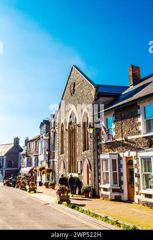 Außenansicht der Beer Congregational Church an der Fore Street in der Küstenstadt Beer, Devon, Jurassic Coast, Großbritannien Stockfoto