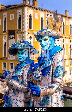 Venedig, Italien: 8. Februar 2024: Karneval in Venedig in Italien Stockfoto