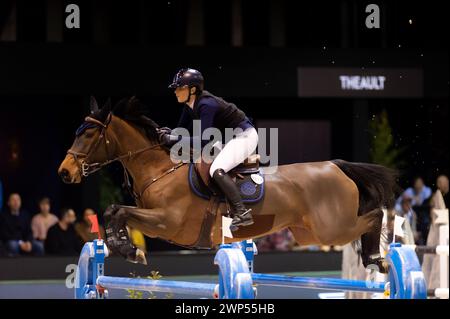 Bordeaux, Frankreich - 2. Februar 2024. Bilder aus Jumping International Bordeaux. Mette Holm/ATLAS MEDIA KANADA. Stockfoto