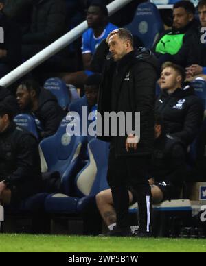 Peterborough, Großbritannien. März 2024. Jon Brady (Northampton Town Manager) beim Spiel Peterborough United gegen Northampton Town EFL League One im Weston Homes Stadium, Peterborough, Cambridgeshire, am 5. März 2024. Quelle: Paul Marriott/Alamy Live News Stockfoto