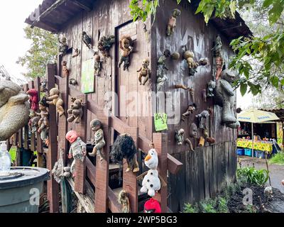 Mexiko-Stadt, Mexiko - 14. Oktober 2023. Echte Insel der Puppen in Xochimilco, Heimat von Don Julian Santana Barrera Stockfoto