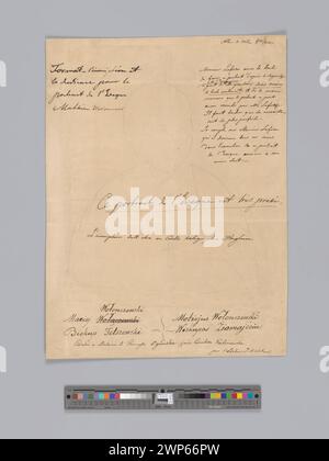 Einführung und Planung der Tafel zu „Album de Vilnius“ mit dem Porträt von Bischof Maciej wo Onczewski; Wilcza Ski, Jan Kazimierz (1806-1885); vor 1855 (1850-00-00-1855-00); Stockfoto