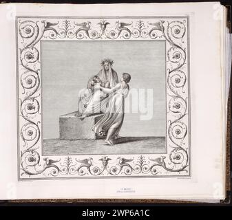 Vestigia delle Terme di Tito. Triptolemus wurde Demeter anvertraut. Quadro aus der Dekoration des Raumes 21; Carlone, Marco (1742-1796), Smuglewicz, Franciszek (1745-1807), Manna, Pietro (17 ..- 18 ..); nach 1776 (2. Ausgabe von Schwarz-weiß) (1776-00-00-1801-00); SAS-Zubrzycki Jan, Sammlung, Vestigia delle Terme di Tito, 1776, Illustration, Kauf (Provenienz) Stockfoto