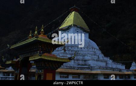 Berühmte Gorsam Chorten, historischer Ort und beliebtes Touristenziel in der Nähe des Dorfes Zemithang in arunachal pradesh, Nordosten indiens Stockfoto