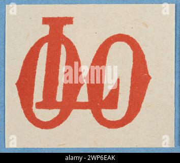 Ein Gehäusedruck aus dem Jahr 1913-1921 mit den Buchstaben „loo“, die bewegliche Schriften und Typografie aus dem frühen 20. Jahrhundert darstellen. Stockfoto