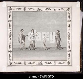 Vestigia delle Terme di Tito. Prozession. Quadro aus der Dekoration des Raumes 14; Carlone, Marco (1742-1796), Smuglewicz, Franciszek (1745-1807), Manna, Pietro (17 ..- 18 ..); nach 1776 (2. Ausgabe von Schwarz-weiß) (1776-00-00-1801-00); SAS-Zubrzycki Jan, Sammlung, Vestigia delle Terme di Tito, 1776, Illustration, Kauf (Provenienz) Stockfoto