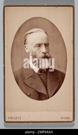 Porträt von Karol Szczęny Falewicz (1830-1911), eine andere Art, soziale Aktivität; oder Brüder (Vilnius; Fotografie; ca. 1876-1917); um 1880 (1880-00-00-1885-00); Falewicz Karol Szczęsny, Przewłocki, Janusz (1927-2007) - Sammlung Stockfoto