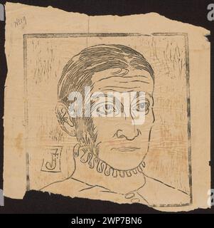 Porträt der Mutter des Künstlers Zofia Jasińska (ca. 1840-1900), von Feliks Stanisław Jasiński zwischen 1894 und 1896 geschaffen. Das Werk ist im Jugendstil mit japanischem Einfluss in Leopold Wellisz Sammlung. Stockfoto